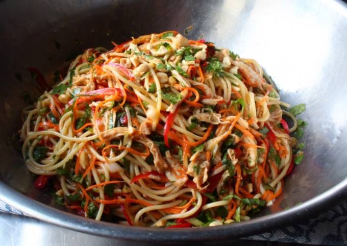 asian chicken noodle salad recipe main photo