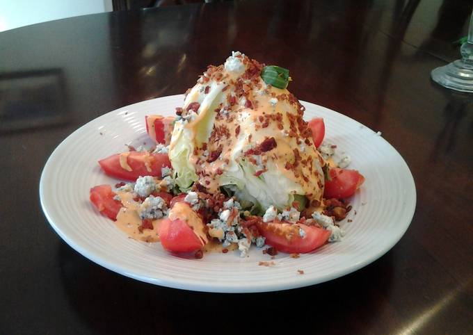 blt wedge salad with blue cheese and homemade zesty russian dressing recipe main photo