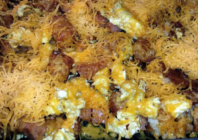 breakfast tater tot casserole recipe main photo