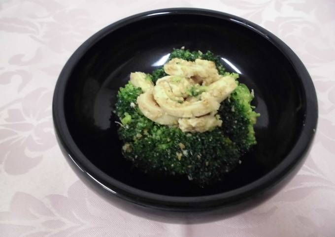 broccoli and chicken with sesame vinegar recipe main photo