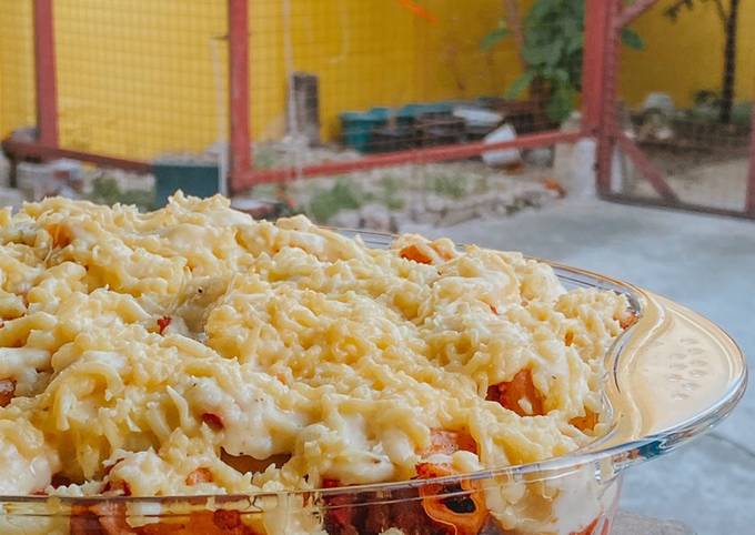 cheesy baked mac with bechamel sauce recipe main photo