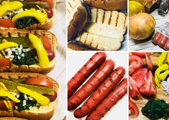 chicago style wagyu beef hot dogs recipe main photo