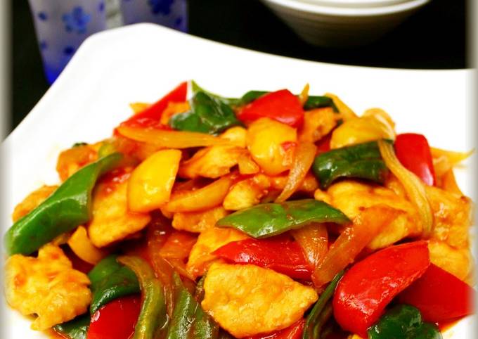 chicken breast meat or tenders in chili sauce recipe main photo