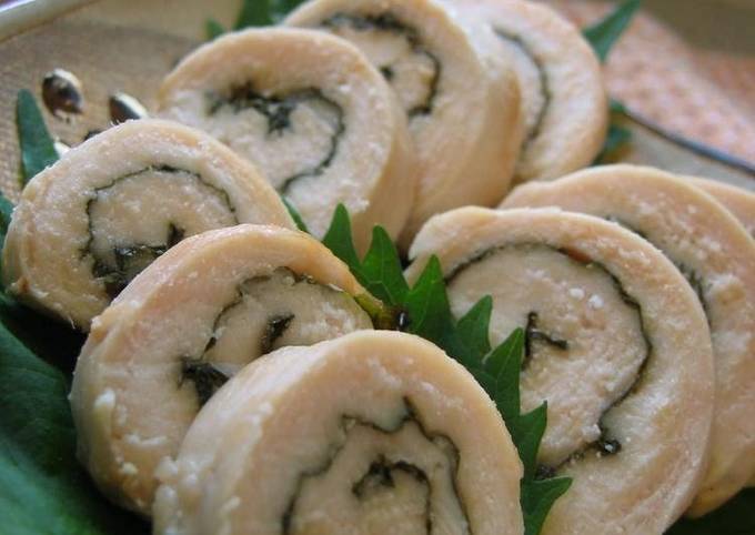 chicken tender roll ups with shiso marinated in garlic soy sauce recipe main photo