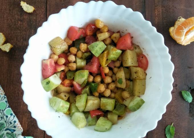 chickpeas and sweet potato salad in citrus dressing recipe main photo