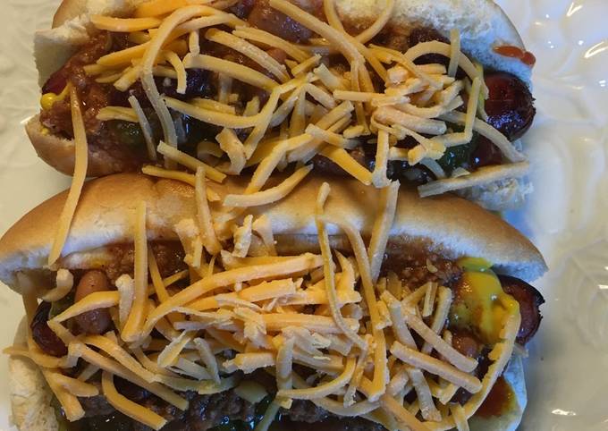 chili cheese hotdogs recipe main photo