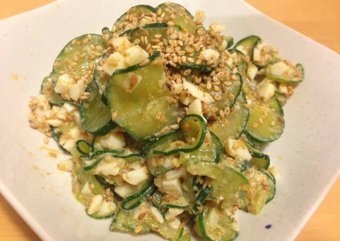 cucumber with sesame vinegar dressing recipe main photo