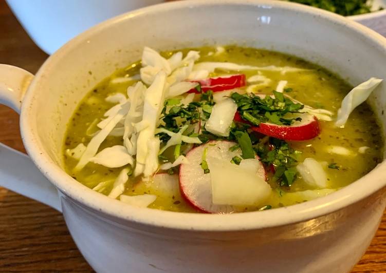 easiest way to make any night of the week green chicken pozole