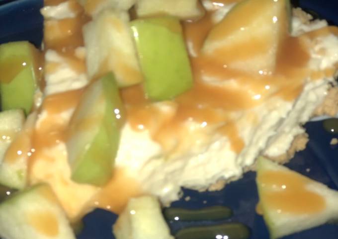 easy no bake caramel apple cheesecake recipe main photo