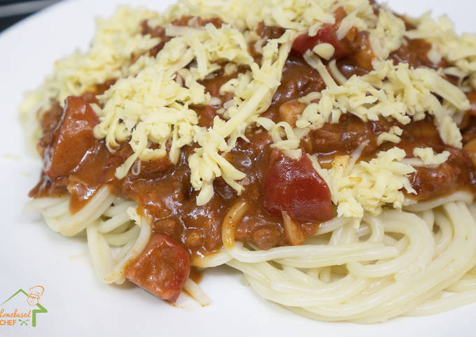 filipino sweet style meaty spaghetti recipe main photo