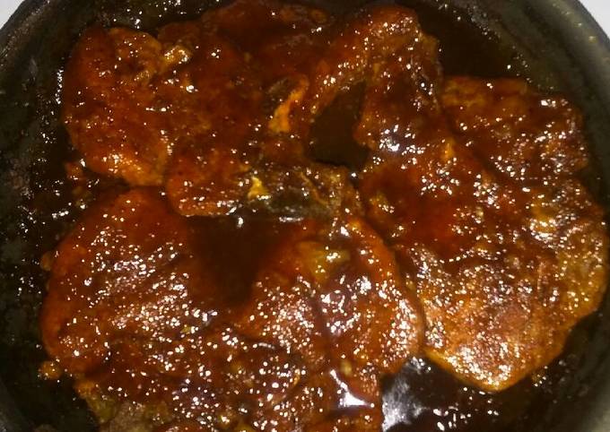 honey barbecue pork chops recipe main photo