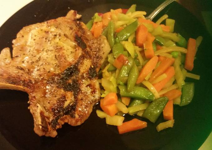 hot and sweet pork chops recipe main photo