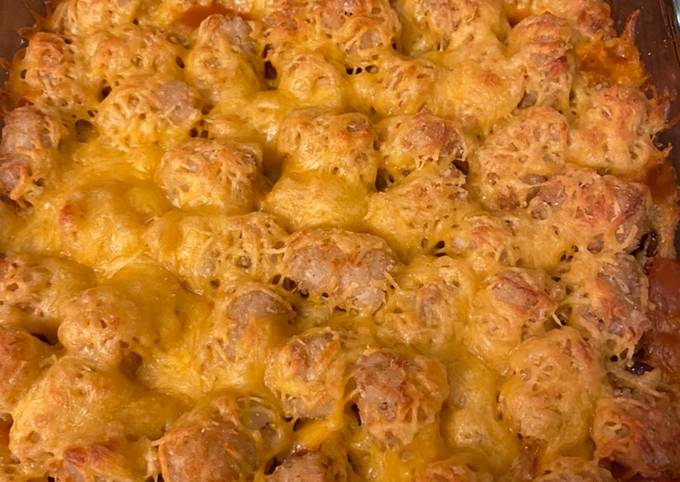 hot dog tater tot casserole recipe main photo