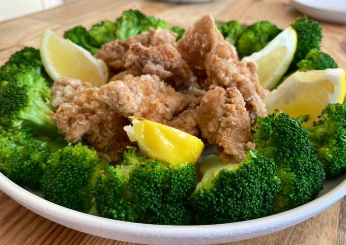 japanese style fried chicken with soy sauce ginger and garlic recipe main photo