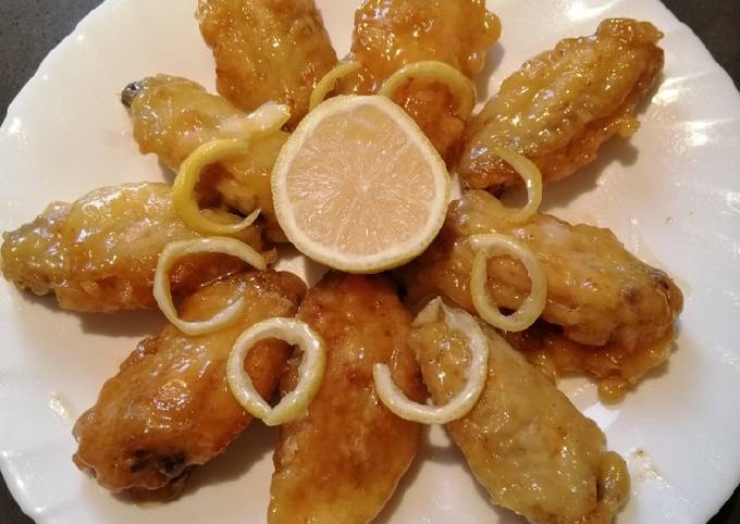 lemon chicken wings recipe main photo