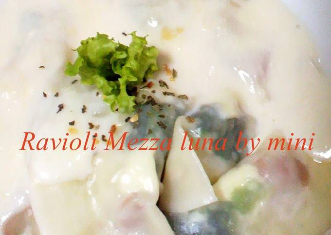 mezzaluna ravioli made with gyoza skins recipe main photo