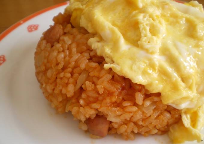 omurice with well flavoured chicken rice recipe main photo