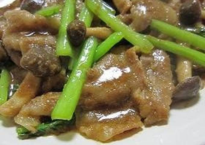 pork and sesame oyster sauce stir fry recipe main photo