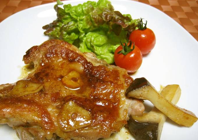 sauteed chicken thigh with butter and soy sauce recipe main photo