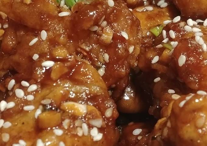 sesame ginger chicken recipe main photo