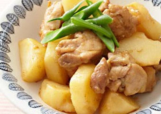 simmered chicken potatoes in vinegar and sesame sauce recipe main photo