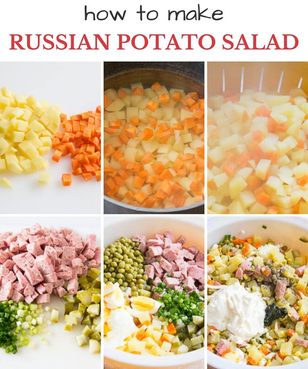 steps to prepare quick russian salad