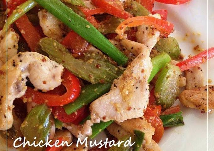 stir fried chicken with grainy mustard and soy sauce recipe main photo