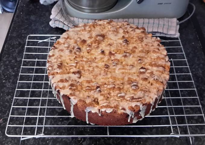 toffee apple crumble cake recipe main photo