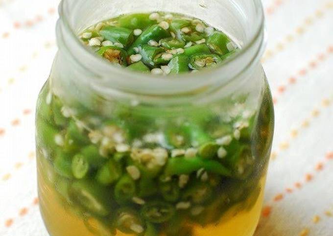 vinegar pickled green chili peppers recipe main photo