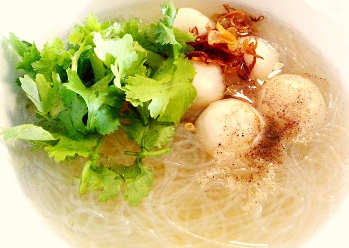 winter vermicelli in fish ball soup recipe main photo