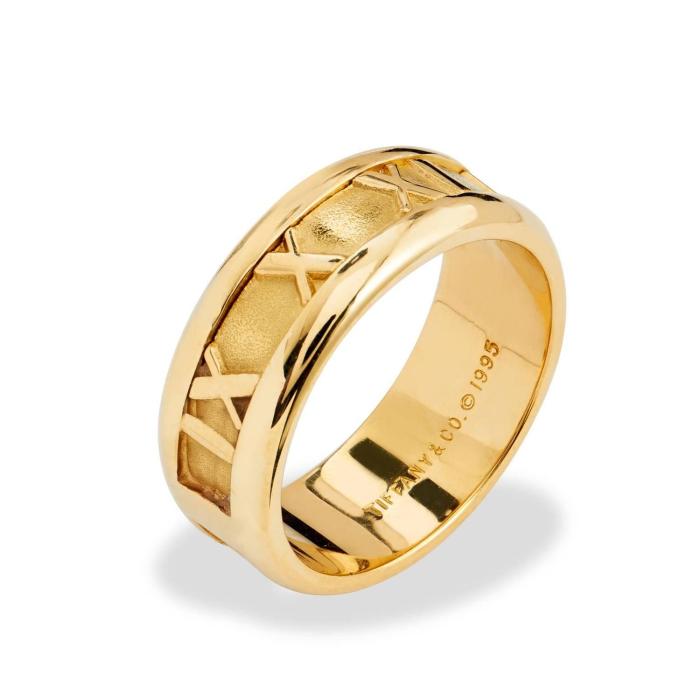 Tiffany ring gold atlas rings