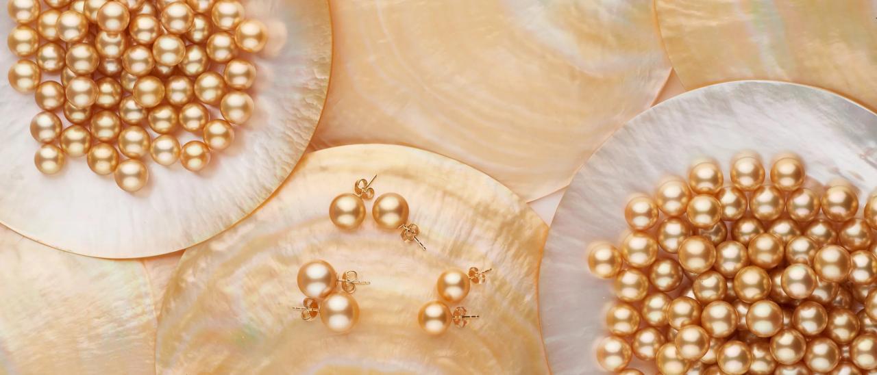 Golden south sea pearl