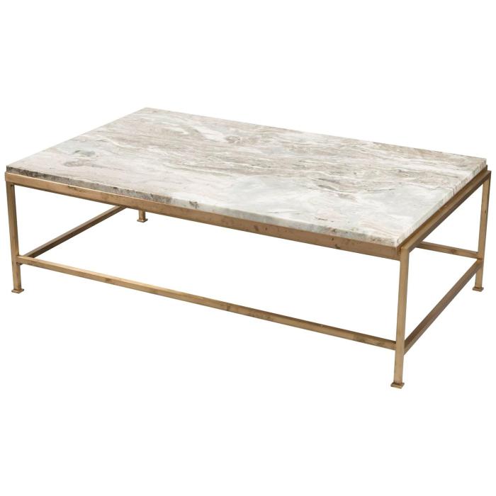 Marble brass coffee table