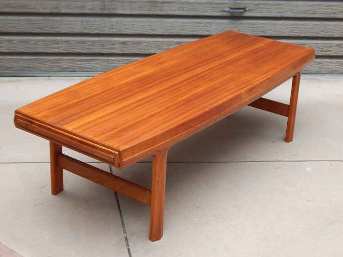 Teak mid century modern coffee table