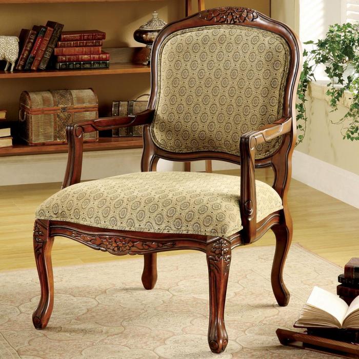 antique oak finish accent chairs cm ac6919 64 1000