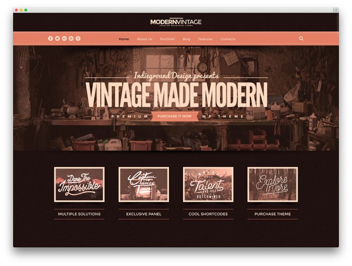 modern vintage multipurpose theme