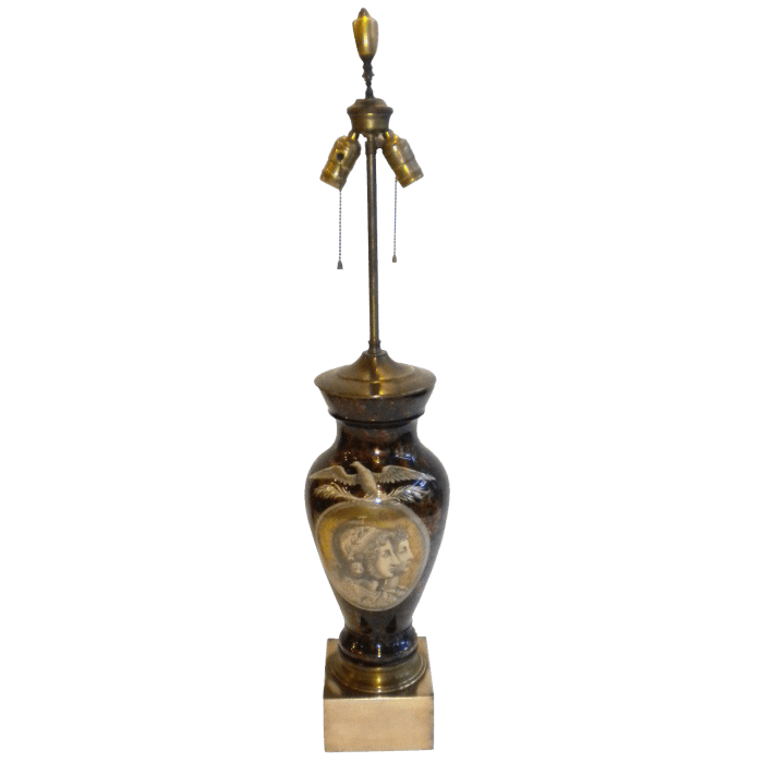 neoclassical eglomise lamp 5623