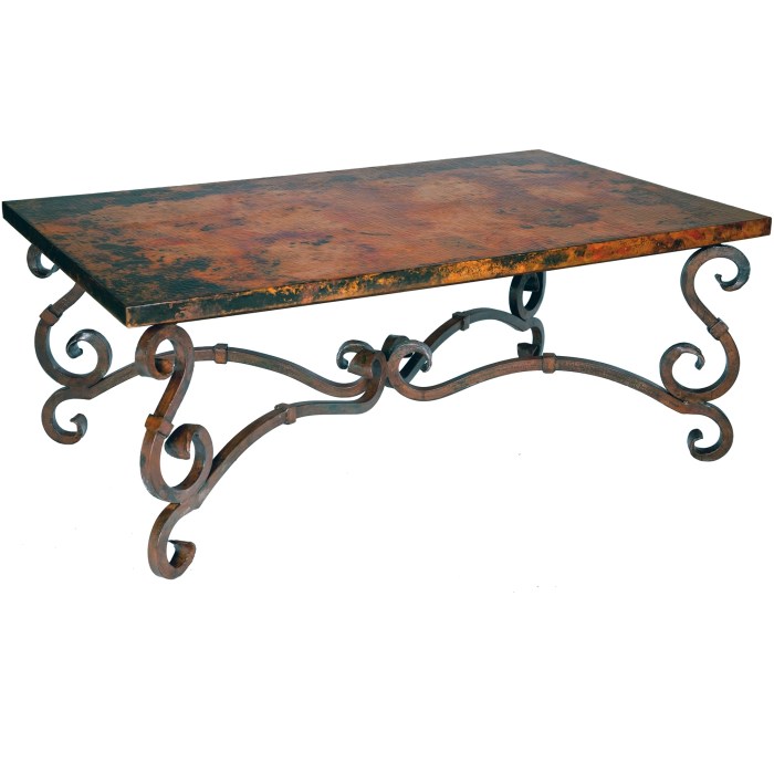 wrought iron coffee table