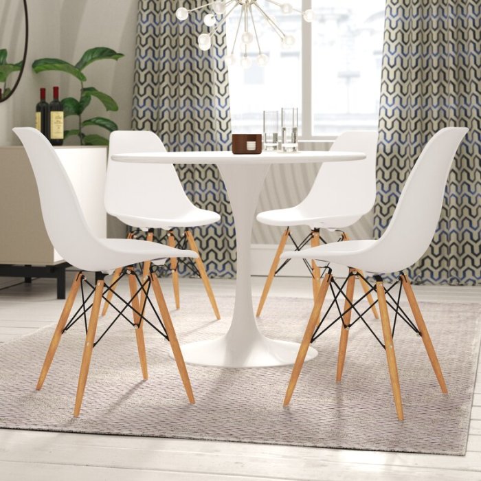 Chairs dining mid modern century walnut decor set furniture lowes selling