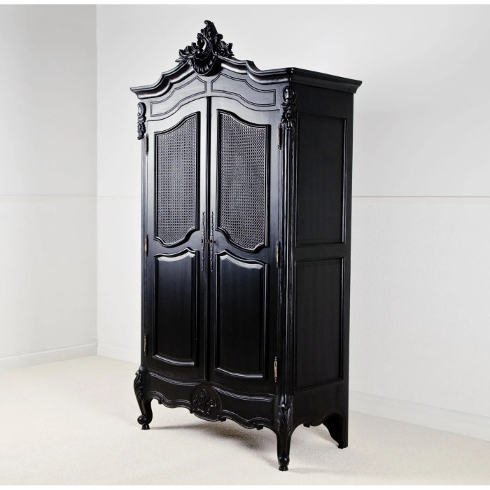 Antique black armoire