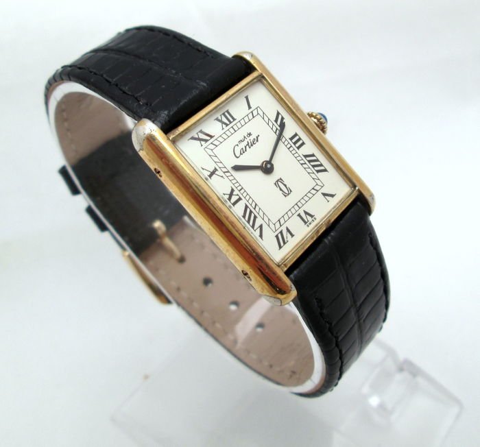 Vintage cartier mens tank watch