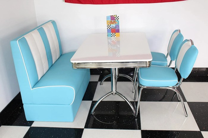 Kitchen vintage sets table dining tables 1950s chrome retro set 1950 blue chair chairs furniture room dinette formica 50s decor