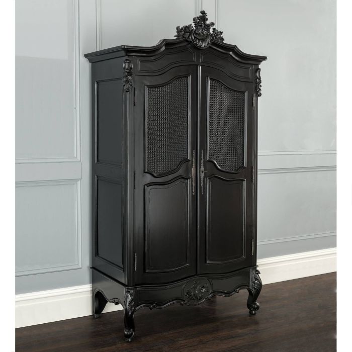 Antique black armoire